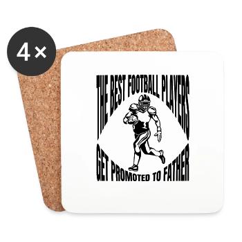 Équipe de football Père Joueur de football Entraîneur de football - Dessous de verre (lot de 4) - blanc - Devant