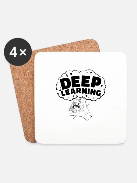 Deep Learning Computer Science Technology Robotics - Untersetzer (4er-Set) - Weiß