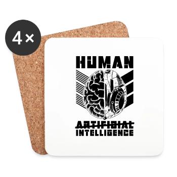 Technologie de l’intelligence artificielle humaine Robotique - Dessous de verre (lot de 4) - blanc - Devant