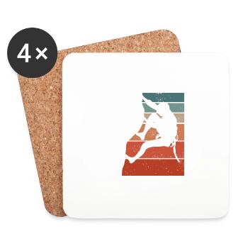 Je Peux Pas J'ai Escalade Grimpeur Alpinisme - Dessous de verre (lot de 4) - blanc - Devant
