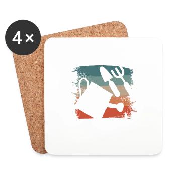 Je Peux Pas J'ai Jardin Jardinage Jardinier - Dessous de verre (lot de 4) - blanc - Devant