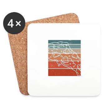 Je Peux Pas J'ai Pizza - Dessous de verre (lot de 4) - blanc - Devant