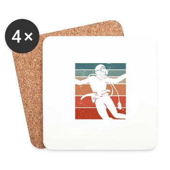 Je Peux Pas J'ai Plongée Plongeur - Dessous de verre (lot de 4) - blanc - Devant