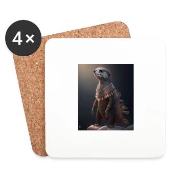 Aesthetic Cool Otter Design Aesthetic Cool Art - Untersetzer (4er-Set) - Weiß - Vorne