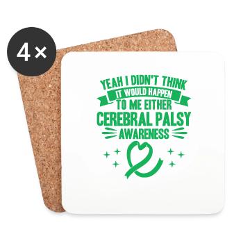 Cerebral Palsy Fighter Cerebral Palsy Awareness - Coasters (set of 4) - white - Front