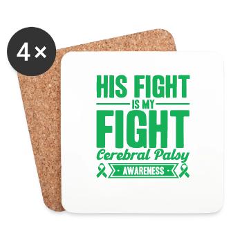 Cerebral palsy consciousness Cerebral palsy Un - Coasters (set of 4) - white - Front