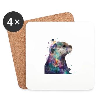 Otter Lovers Magical Sea Otter - Untersetzer (4er-Set) - Weiß - Vorne