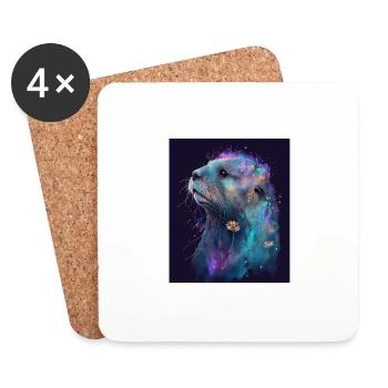 Otter Lovers Magical Sea Otter - Untersetzer (4er-Set) - Weiß - Vorne