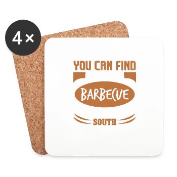 YOU CAN FIND THE BEST BARBECUE PLACES IN THE SOUTH - Coasters (set of 4) - white - Front