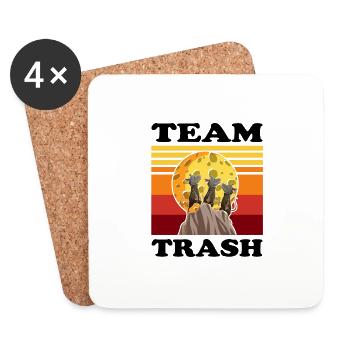 Sariga Design for Opossum and Raccoon - Coasters (set of 4) - white - Front
