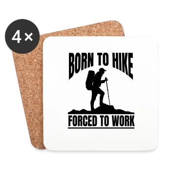 Hiking Hiking Mountain hiking Mountain hikers - Coasters (set of 4) - white - Front