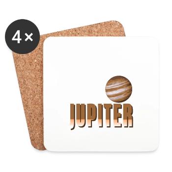 I'd Rather Go To JUPITER Retro Funny Astronomer - Coasters (set of 4) - white - Front