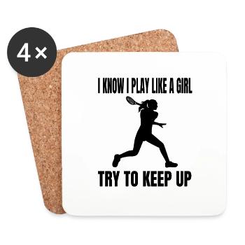 Tennis Women Tennis Player Girls Tennis Club - Coasters (set of 4) - white - Front
