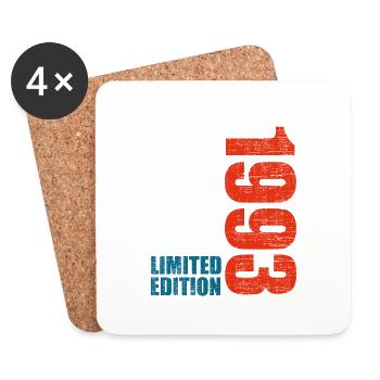 30th Birthday Men Women 30 Years 1993 Funny Gift - Coasters (set of 4) - white - Front