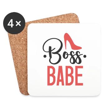 Boss Babe - Untersetzer (4er-Set) - Weiß - Vorne