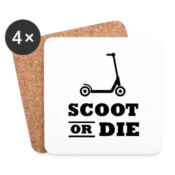 E-Scooter E-Roller Scooter - Coasters (set of 4) - white - Front