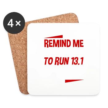 Rappelez-moi pourquoi j’ai payé pour courir 13,1 miles 4 - Dessous de verre (lot de 4) - blanc - Devant
