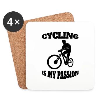 Cycling Cyclists Cycling Cyclists - Coasters (set of 4) - white - Front