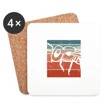 Je Peux Pas J'ai Apiculture Apiculteur - Dessous de verre (lot de 4) - blanc - Devant