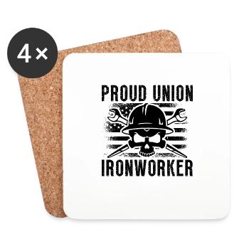 Fier syndicat des ferronniers Soudeur Serrurgon Ferronniers - Dessous de verre (lot de 4) - blanc - Devant