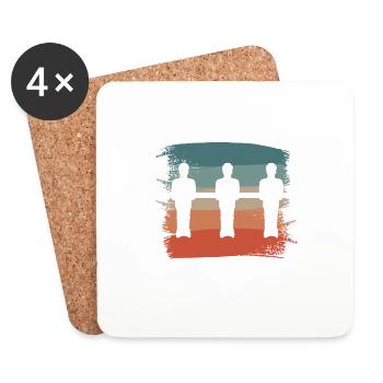Je Peux Pas J'ai Baby-Foot - Dessous de verre (lot de 4) - blanc - Devant