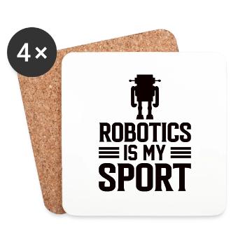 Roboter Programmierer Automatisierungstechniker - Untersetzer (4er-Set) - Weiß - Vorne