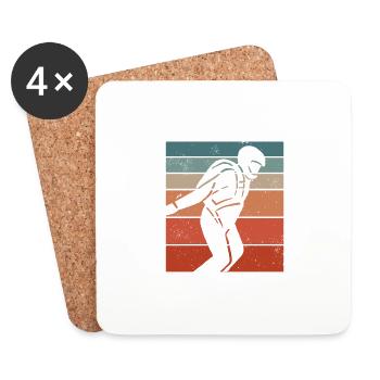 Je Peux Pas J'ai Chute Libre Parachutiste - Dessous de verre (lot de 4) - blanc - Devant