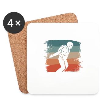 Je Peux Pas J'ai Chute Libre Parachutiste - Dessous de verre (lot de 4) - blanc - Devant