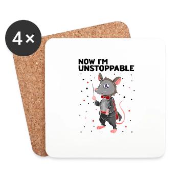 Sariga Design für Opossum und Waschbär - Untersetzer (4er-Set) - Weiß - Vorne