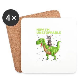 Sariga Design für Opossum und Waschbär - Untersetzer (4er-Set) - Weiß - Vorne