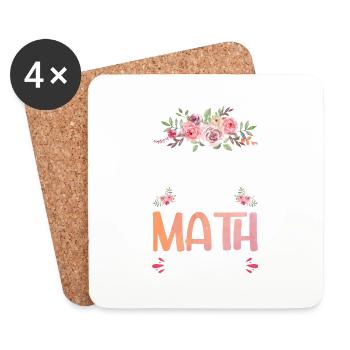 L’aube du professeur de mathématiques - Dessous de verre (lot de 4) - blanc - Devant