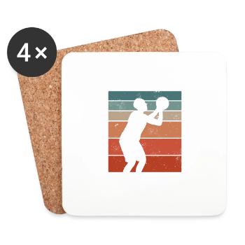Je Peux Pas J'ai Basket Basket-ball Basketteur - Dessous de verre (lot de 4) - blanc - Devant