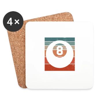 Je Peux Pas J'ai Billard - Dessous de verre (lot de 4) - blanc - Devant