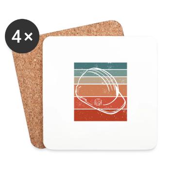 Je Peux Pas J'ai Chantier Construction - Dessous de verre (lot de 4) - blanc - Devant