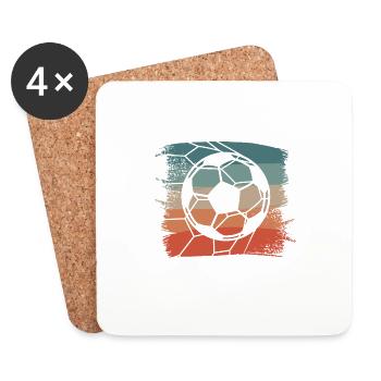 Je Peux Pas J'ai Match Footballeur Football - Dessous de verre (lot de 4) - blanc - Devant