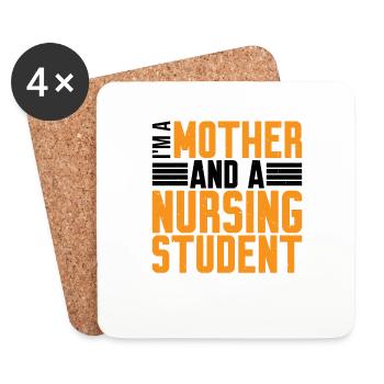 I'm A Mother And A Nursing Student 2 - Coasters (set of 4) - white - Front
