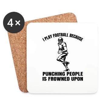 Football Players Football Coaches American Football - Coasters (set of 4) - white - Front
