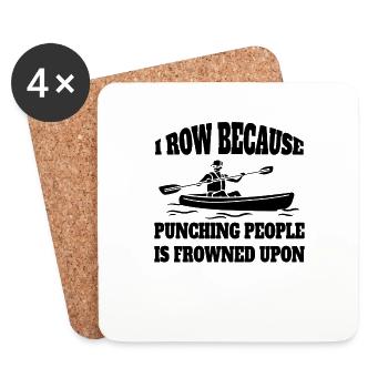 Aviron Club d’aviron Équipe d’aviron - Dessous de verre (lot de 4) - blanc - Devant