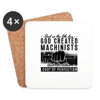 et le 8e jour, machinistes - Dessous de verre (lot de 4) - blanc - Devant