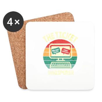Ticket Whisperer Shirt, Just Put in A Ticket Shirt - Coasters (set of 4) - white - Front
