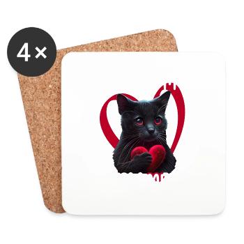 You are my Meow Meow Cat - Coasters (set of 4) - white - Front