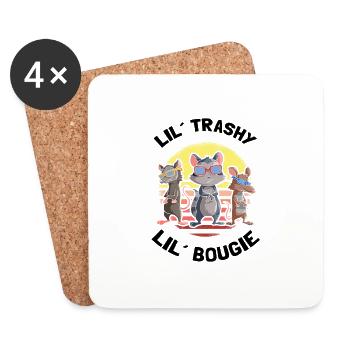 Sariga Design for Opossum and Raccoon - Coasters (set of 4) - white - Front