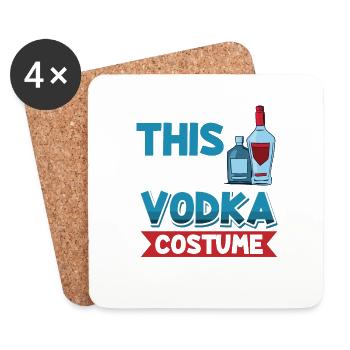 Das ist mein Wodka Kostüm - Untersetzer (4er-Set) - Weiß - Vorne