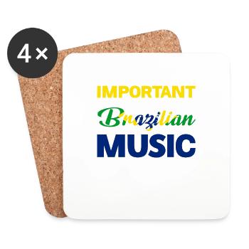 L’éducation est importante, mais la musique brésilienne l’est - Dessous de verre (lot de 4) - blanc - Devant