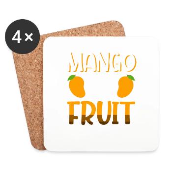 Mango ist meine Spirituose Frucht - Untersetzer (4er-Set) - Weiß - Vorne