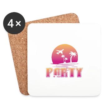 Ibiza Party Team - Untersetzer (4er-Set) - Weiß - Vorne