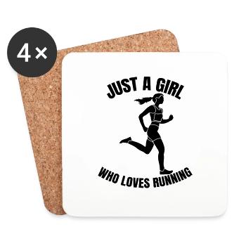 Joggeurs course course fit jogging cardio training - Dessous de verre (lot de 4) - blanc - Devant