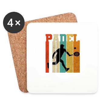 Padel Paddle Raquette Tennis Sport I Cadeau - Dessous de verre (lot de 4) - blanc - Devant