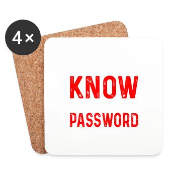 I Know Your Password 5 - Coasters (set of 4) - white - Front