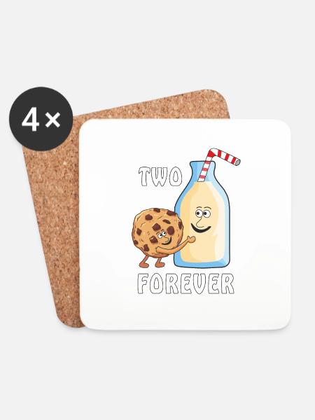 MILCH KEKS TWO FOREVER - Untersetzer (4er-Set) - Weiß